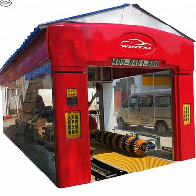 Hệ thống rửa xe tự động loại đường hầm thép không gỉ với 9 bàn chải