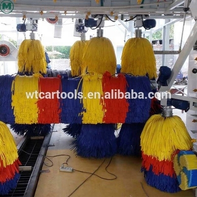 Hệ thống rửa xe tự động loại đường hầm thép không gỉ với 9 bàn chải