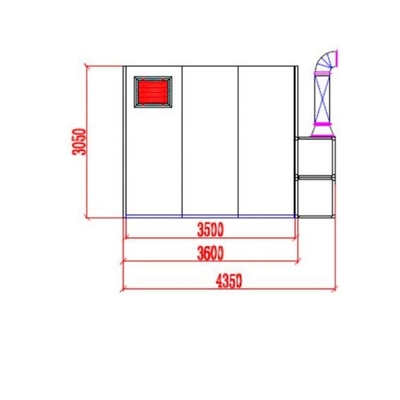 220V 1 Phong cách phòng sơn xe hơi kim loại 3.05m chiều cao Với hệ thống chiếu sáng 8 PC
