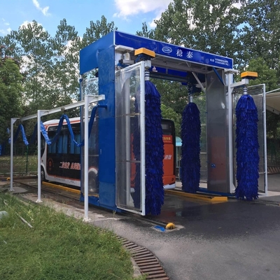 Máy làm sạch xe buýt tự động Blue Gantry kích thước 2150 * 5750 * 5355mm tùy chỉnh