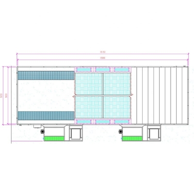 39KW CE được phê duyệt Industrial Spray Booth Oven cho Phòng sơn xe buýt xe tải 15000mm