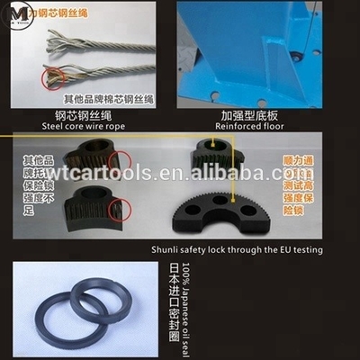 4000kg Nâng Capacity Hai bài nâng xe với 2 bước hỗ trợ cánh tay và sàn tấm