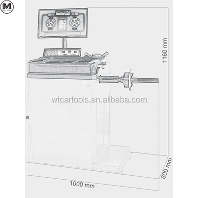 Máy cân bằng lốp xe thông minh màn hình LCD 80kg WRB-085 cho vòng 30 "