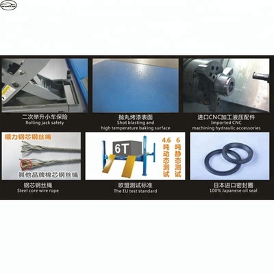 Ramp xe thủy lực với 2.2KW động cơ sức mạnh và 480mm cao nâng Jack phụ