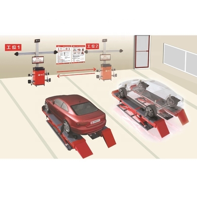 Thiết bị điều chỉnh bánh xe di động với màn hình kép và ADAS tùy chọn