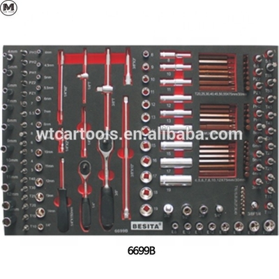400pcs garage tool trolley set dung lượng lớn với 8 ngăn kéo 5pcs bánh xe