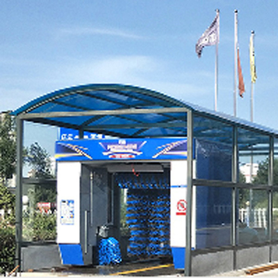 Máy giặt ô tô đường hầm hoàn toàn tự động Máy giặt ô tô áp suất cao 14 bàn chải Hệ thống giặt ô tô lật