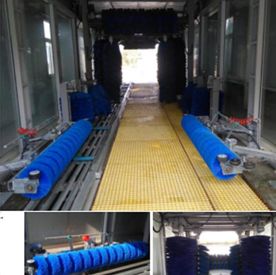 Loại đường hầm Máy giặt xe tự động với 14 bàn chải EVA bàn chải Thiết bị giặt xe tự động