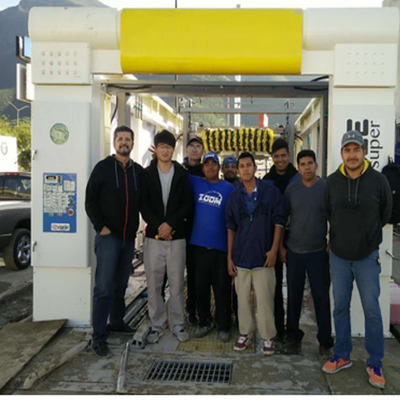 Máy giặt ô tô đường hầm hoàn toàn tự động Máy giặt ô tô áp suất cao Máy giặt ô tô 10 bàn chải Hệ thống giặt ô tô Rollover Hệ thống điều khiển PLC