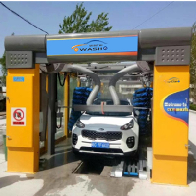 Máy giặt ô tô đường hầm hoàn toàn tự động Máy giặt ô tô áp suất cao Máy giặt ô tô 10 bàn chải Hệ thống giặt ô tô Rollover Hệ thống điều khiển PLC