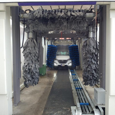 Máy giặt ô tô đường hầm hoàn toàn tự động Máy giặt ô tô áp suất cao Máy giặt ô tô 10 bàn chải Hệ thống giặt ô tô Rollover Hệ thống điều khiển PLC