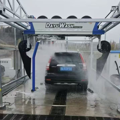 Thiết bị giặt xe không chạm tay với 6 máy sấy và 8m Lx5mm Rail Size Touch Free Car Wash Machine Hệ thống khử nước giặt xe tự động