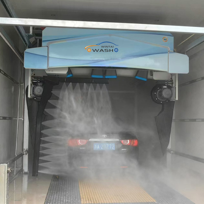 Thiết bị giặt xe không chạm tay với 6 máy sấy và 8m Lx5mm Rail Size Touch Free Car Wash Machine Hệ thống khử nước giặt xe tự động