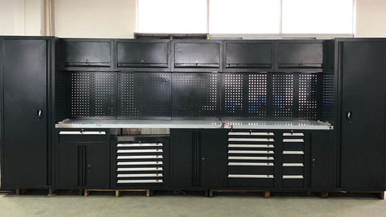 Bàn làm việc nhà để xe lớn màu đen mới / cho tủ dụng cụ kết hợp bằng thép trong xưởng