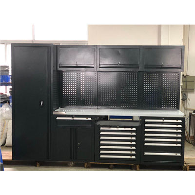 Bàn làm việc nhà để xe lớn màu đen mới / cho tủ dụng cụ kết hợp bằng thép trong xưởng