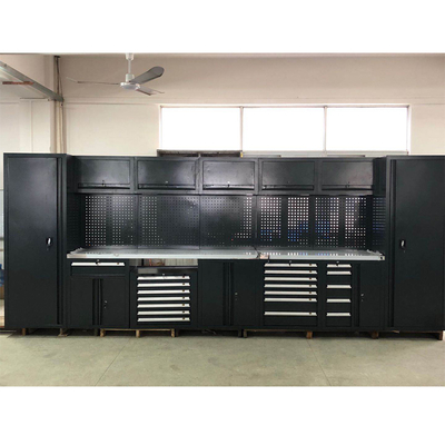 Bàn làm việc nhà để xe lớn màu đen mới / cho tủ dụng cụ kết hợp bằng thép trong xưởng