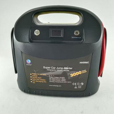 Automotive Jump Starter Car Booster 3000 peak AMPS Battery Charger Suitable for Cars Trucks and Buses